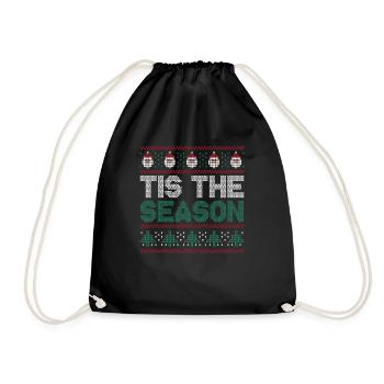 Santa Ugly Dezember Saison Hässliche Weihnachten - Turnbeutel - Schwarz - Vorne