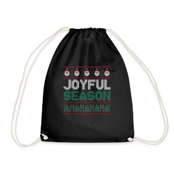 Santa Ugly Dezember Fröhliche Jahreszeit Hässliche Weihnachten - Turnbeutel - Schwarz - Vorne