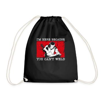 Soudeur Soudeur Vintage Je suis ici - Sac de sport léger - noir - Devant