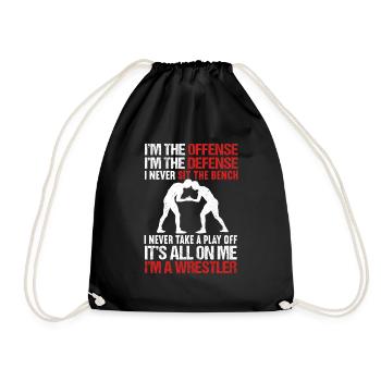 Wrestling Wrestling Wrestler Wrestler Gift - Drawstring Bag - black - Front