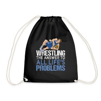 Wrestling Wrestling Wrestler Wrestler Gift - Drawstring Bag - black - Front