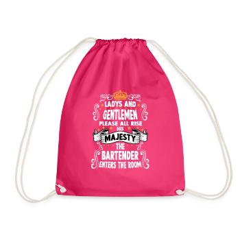 Barman T drôle de dicton motif barman - Sac de sport léger - fuchsia - Devant