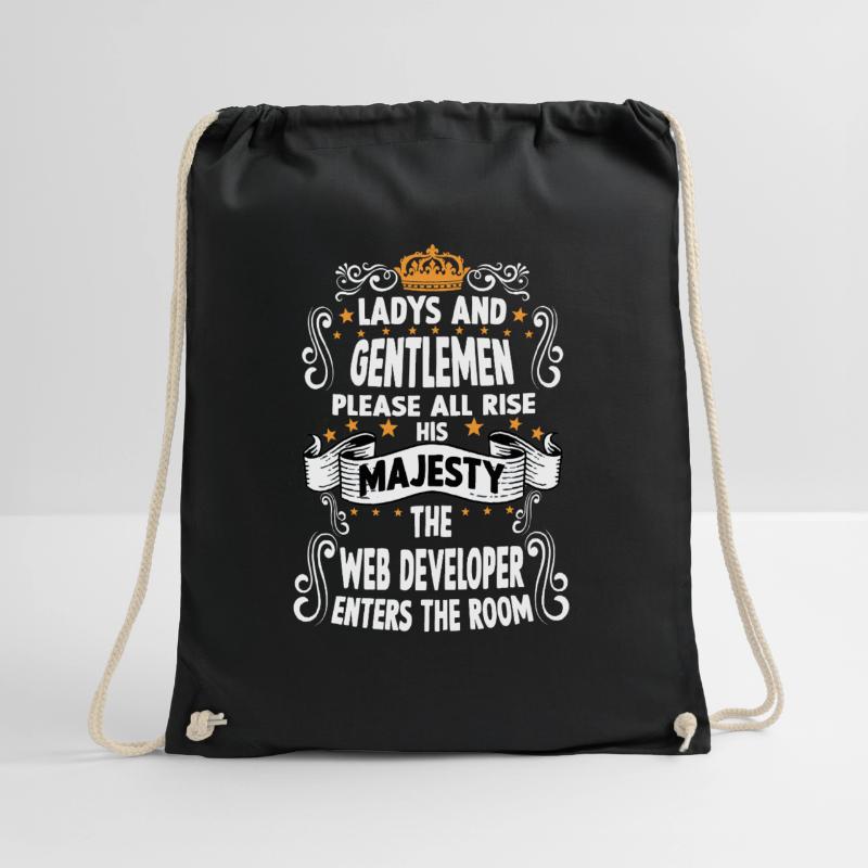 web developer T funny saying motive Webdeveloper Drawstring Bag