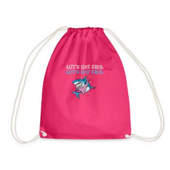 Punctuation Saves Lives I Funny English Grammar - Drawstring Bag - fuchsia - Front