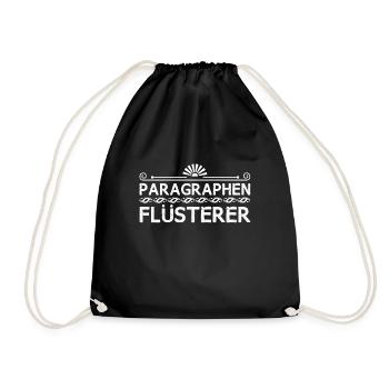 Paragraphen Flüsterer Anwalt Jura Studium - Turnbeutel - Schwarz - Vorne