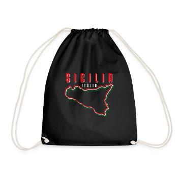 Sicile drapeau Sicile Palerme Italie - Sac de sport léger - noir - Devant