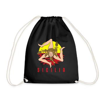 Sicile drapeau Sicile Palerme Italie - Sac de sport léger - noir - Devant