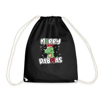 Dabbing Dino Dab Christmas - Drawstring Bag - black - Front