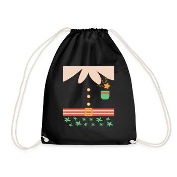 Elves Christmas Christmas Gift - Drawstring Bag - black - Front