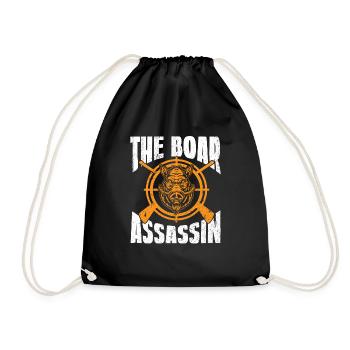 Wild boar hunting hunter wild boar - Drawstring Bag - black - Front