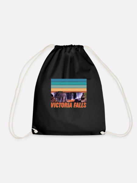 Afrika Victoria Falls Souvenir Simbabwe Tourist Sa - Turnbeutel - Schwarz