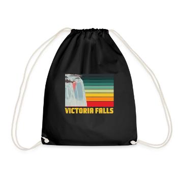 Victoria Falls Simbabwe Wasserfall Souvenir Afrika - Turnbeutel - Schwarz - Vorne