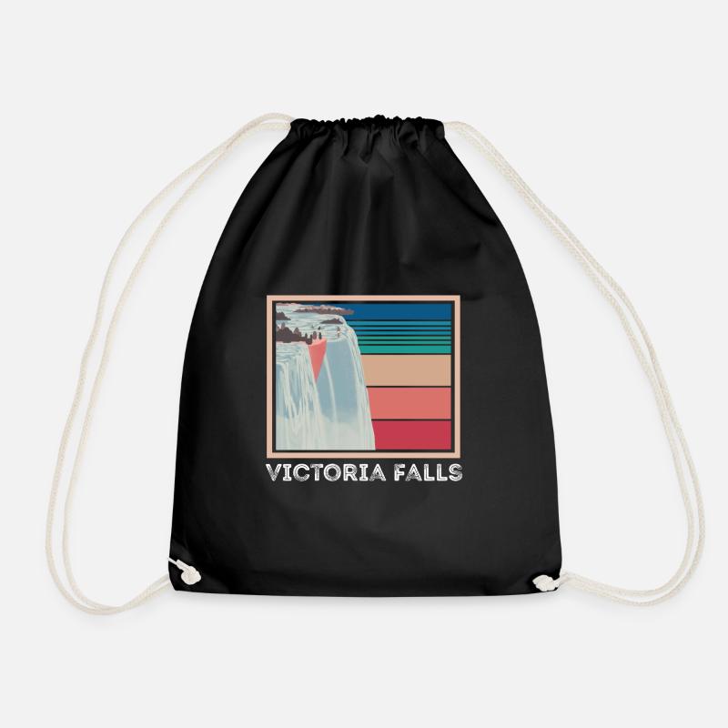 Victoria Falls Sambia Wasserfall Souvenir Afrika S - Turnbeutel - Schwarz