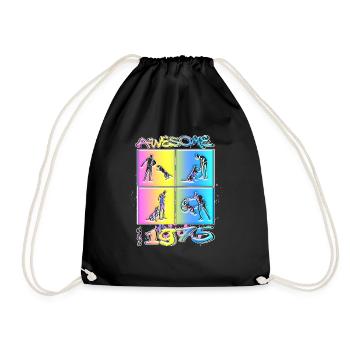 Génial depuis 1975. Agilité, Hundetraining - Sac de sport léger - noir - Devant