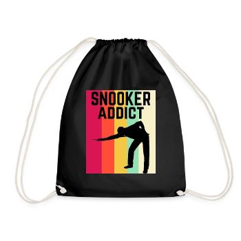 Snooker Addict Snooker Fan Colourful Snooker Lover - Drawstring Bag - black - Front