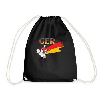 Allemagne Patinage - Sac de sport léger - noir - Devant