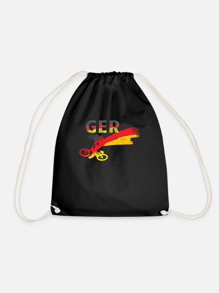 Germany Bicycle - Drawstring Bag - black