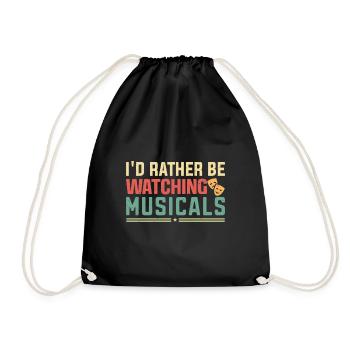 I paused my Musical soundtrack to be ... - Drawstring Bag - black - Front