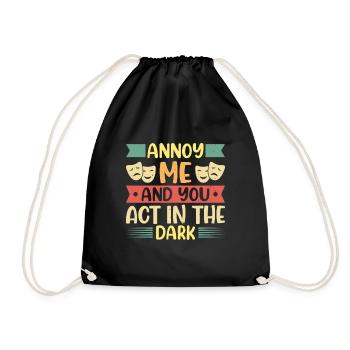 Ennuyez-moi et vous jouez dans le théâtre sombre - Sac de sport léger - noir - Devant