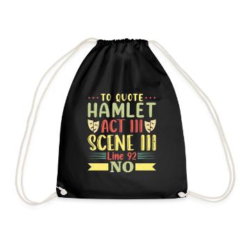 Pour citer Hamlet Act III Scene Theater - Sac de sport léger - noir - Devant
