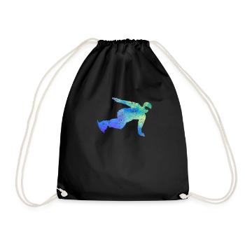 Snowboard Freestyle Snowboarding Wintersport Snow - Drawstring Bag - black - Front