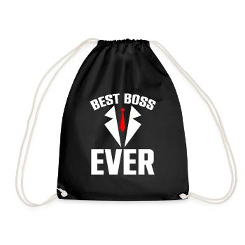 Best Boss Ever Work Business Work Colleagues - Drawstring Bag - black - Front