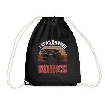 I Read Banned Books Books Library - Drawstring Bag - black - Front
