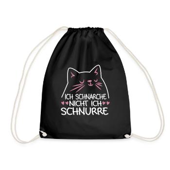 Schlaf Pyjama Freundin Ich Schnarche Nicht Ich - Turnbeutel - Schwarz - Vorne