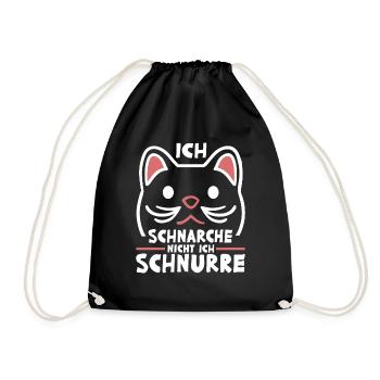 Schlaf Pyjama Freundin Ich Schnarche Nicht Ich - Turnbeutel - Schwarz - Vorne