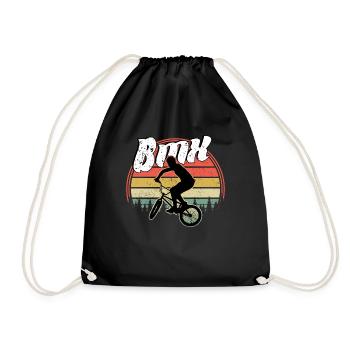 BMX / Bmx Bike / Bike / Gift / Cyclist - Drawstring Bag - black - Front