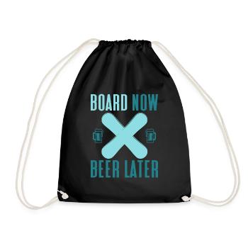 planche maintenant bière plus tard Snowboard - Sac de sport léger - noir - Devant