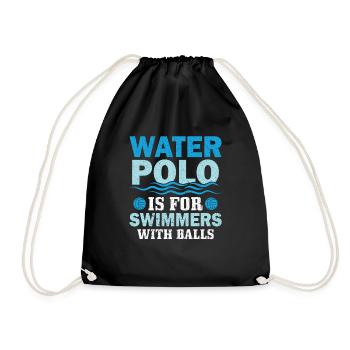 Water Polo Wasserball - Drawstring Bag - black - Front