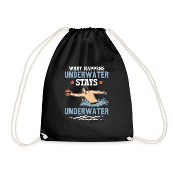 Water Polo Wasserball - Drawstring Bag - black - Front