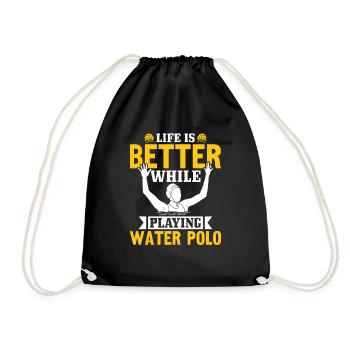 Water Polo Wasserball - Drawstring Bag - black - Front