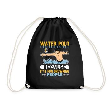 Water Polo Wasserball - Drawstring Bag - black - Front
