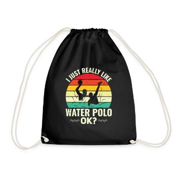 Water Polo Wasserball - Drawstring Bag - black - Front