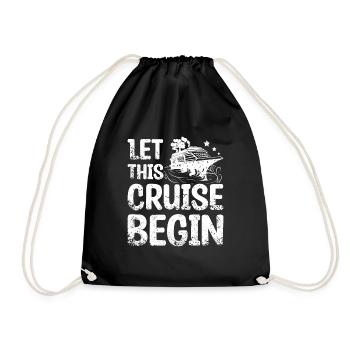 Family Couple let this cruise begin - Drawstring Bag - black - Front