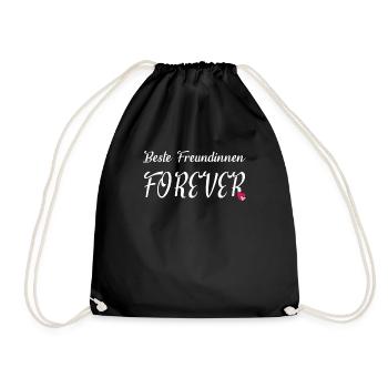 Geschenkidee Freundin schwester - Turnbeutel - Schwarz - Vorne
