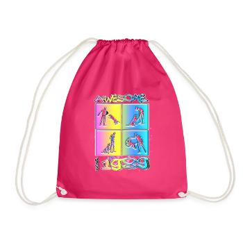Génial depuis 1989. Agilité, Hundetraining - Sac de sport léger - fuchsia - Devant