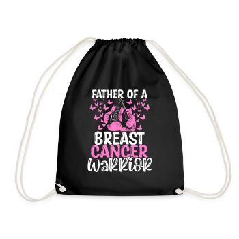 Breast Cancer Awareness Dad Fathers Day Papa - Turnbeutel - Schwarz - Vorne