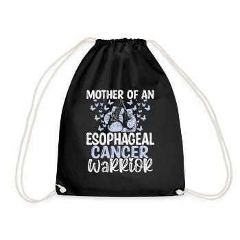 Esophageal Cancer Awareness Mom Mothers Day Mama - Drawstring Bag - black - Front