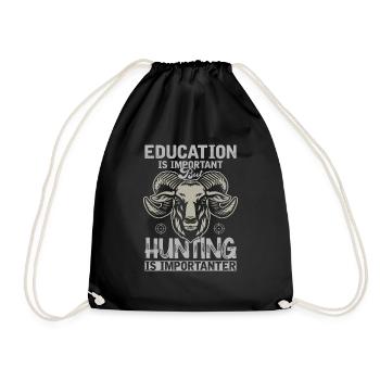 Hunting - Turnbeutel - Schwarz - Vorne