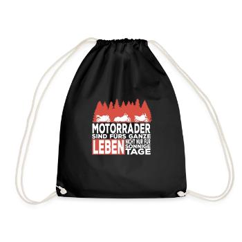 Motorräder Sind Fürs Ganze Leben Motorrad Fahrer - Turnbeutel - Schwarz - Vorne