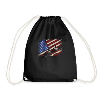 Drapeau américain Snowboard Snowboard - Sac de sport léger - noir - Devant