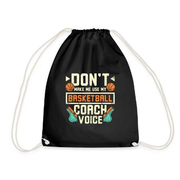 Ne me faites pas utiliser ma voix d’entraîneur de basketball - Sac de sport léger - noir - Devant