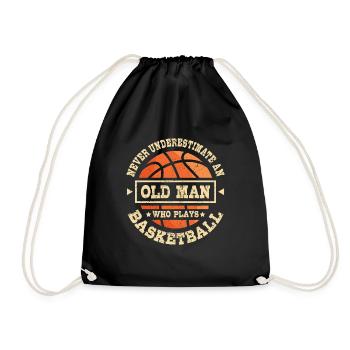 Old man who plays basketball - Turnbeutel - Schwarz - Vorne
