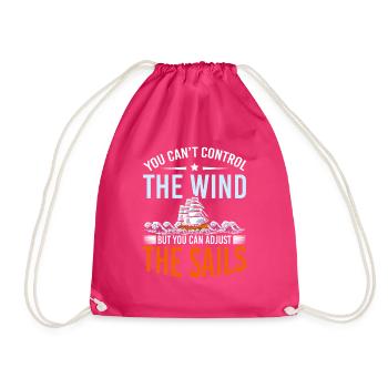 Vous ne pouvez pas contrôler le voilier à vent - Sac de sport léger - fuchsia - Devant