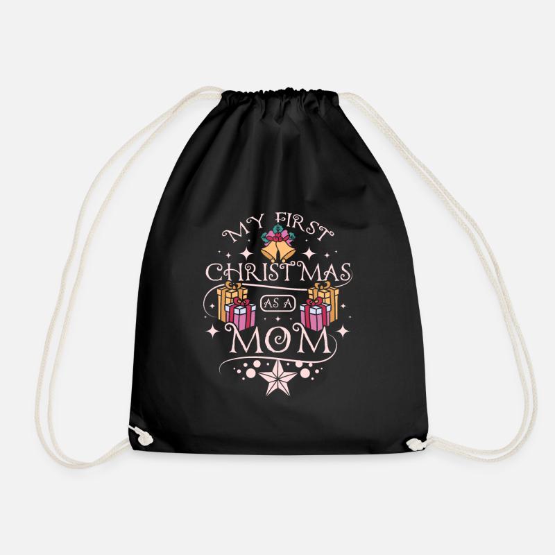First christmas as a mom - Turnbeutel - Schwarz