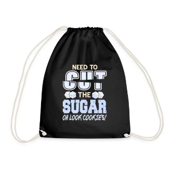 Besoin de couper le sucre Oh regardez les biscuits! Rétro Drôle - Sac de sport léger - noir - Devant
