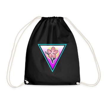 Rétro Sakura Bloom Flower Vapor Wave Designs - Sac de sport léger - noir - Devant